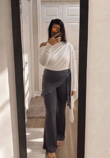Anfie Straight Leg Pants With Waist Wrap